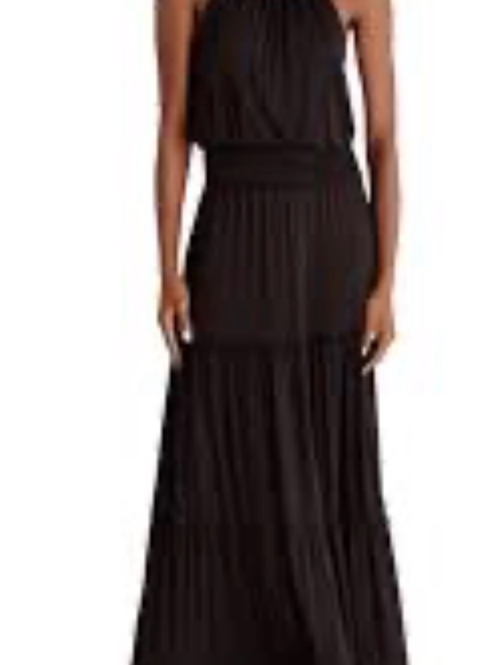 Z Supply Black Halter Maxi Dress - Flowing Tiered Silhouette